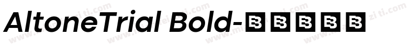 AltoneTrial Bold字体转换